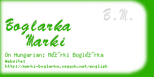 boglarka marki business card